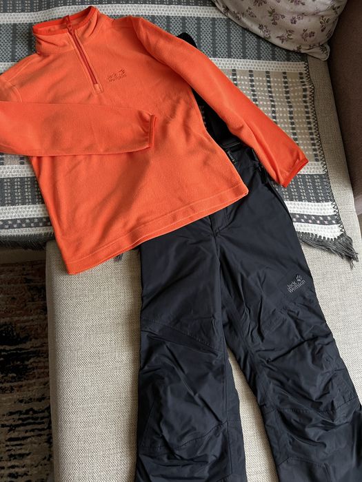 Гірськолижні штани + фліска(на дитину) Jack Wolfskin