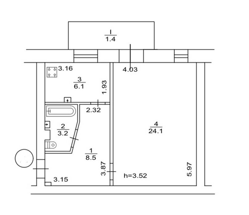1-кімнатна квартира за адресою вул. Замковецька (площа 43,3 м²) - Atlanta.ua - фото 19