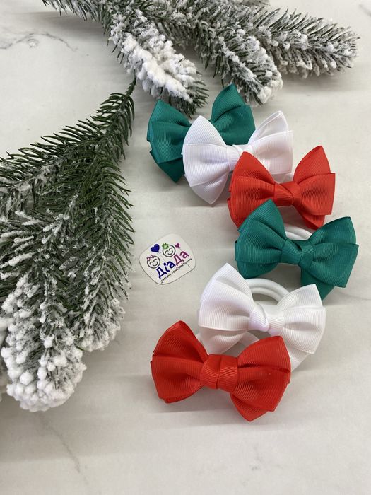 Резинки бантики для волосся (квіти, квіточки, заколки)