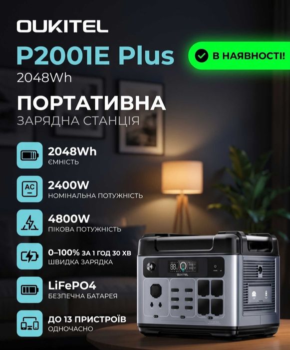 Зарядна станція Oukitel P2001E Plus