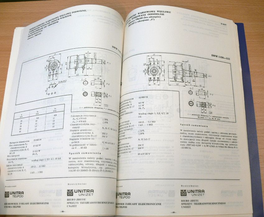 Katalog REZYSTOR POTENCJOMETR UNITRA iiiiiiiiiiiiiiiiiiiiiiiiiiiiiiiii