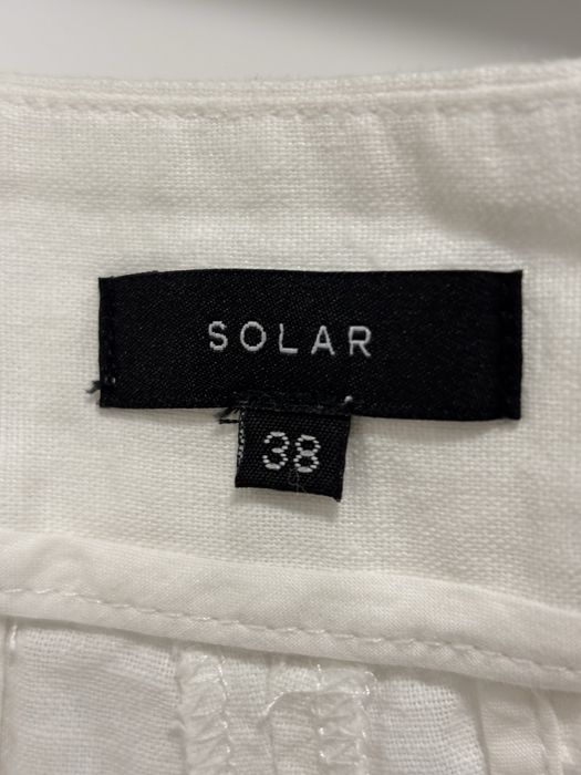 Solar spodnie lniane biale r.38