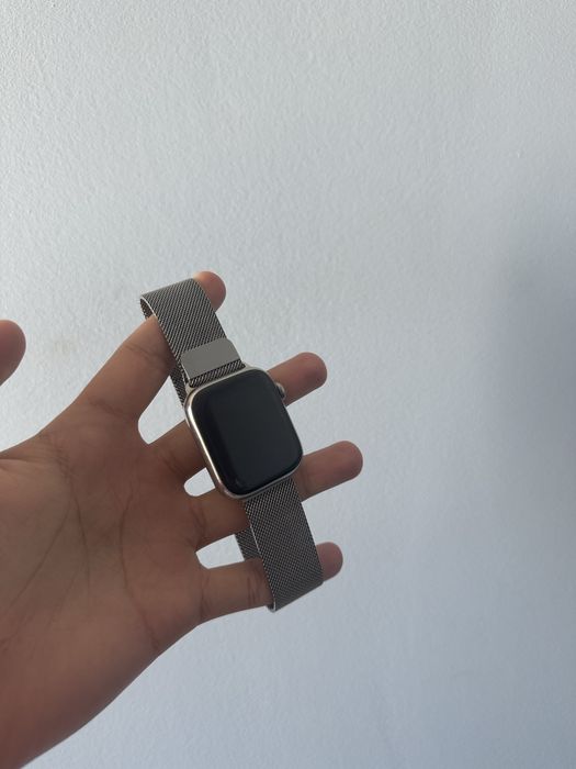 Apple Watch 7 Szary Cellular + Stainlees steel BDB stan + E-sim OKAZJA