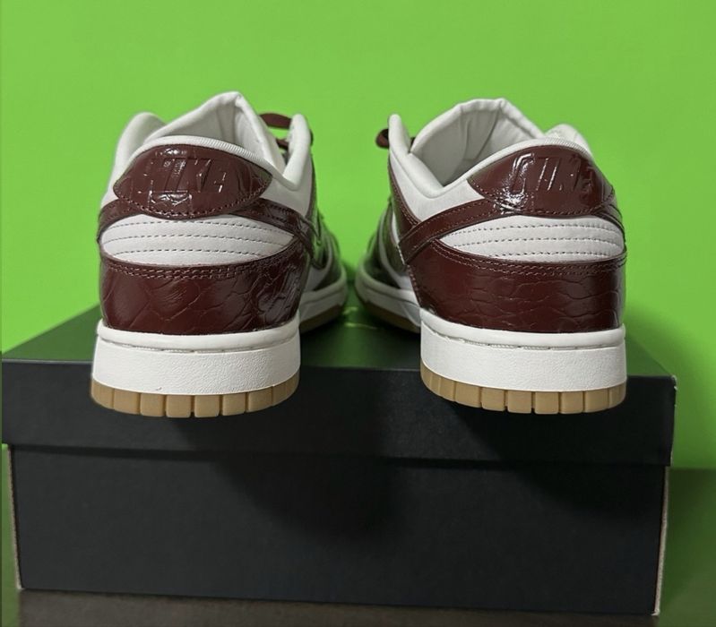 Nike Dunk Low Originals Burgundy Croc (NEW IN BOX)