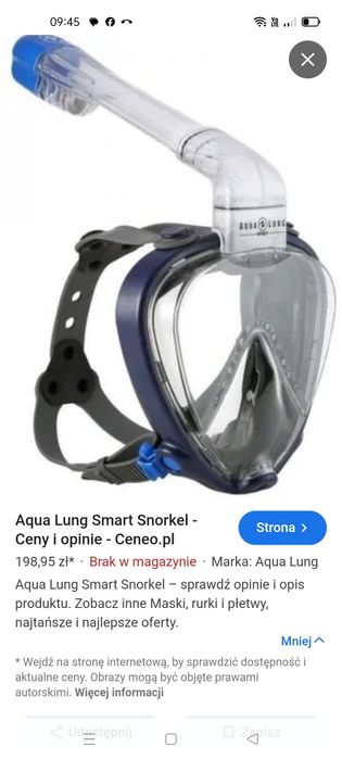 Aqua Lung Sport maska do nurkowania L,XL