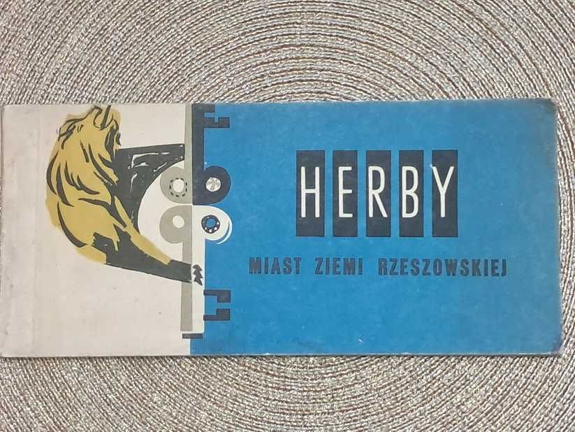 unikat - PRL Herby miast ziemi rzeszowskiej pocztówki 23 sztuki zeszyt kolekcjonerskie