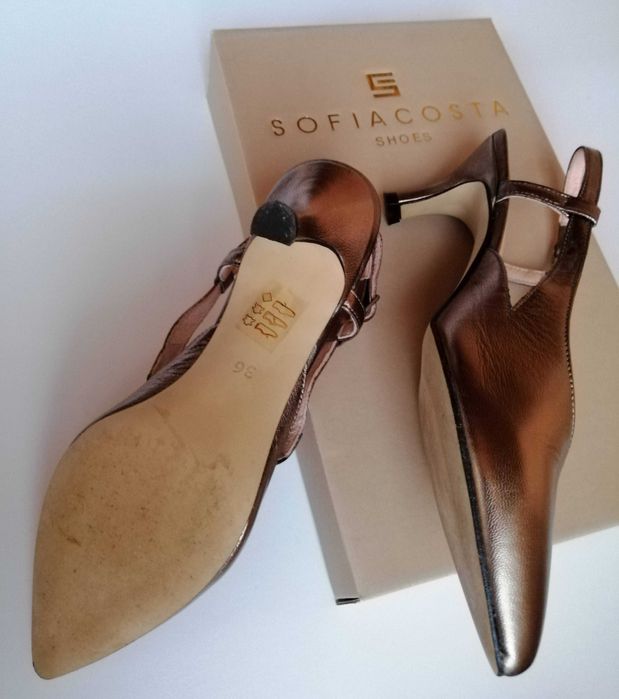 Sapatos senhora, salto médio, T 36 -  Novos