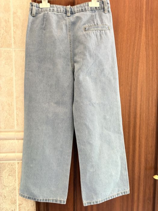 Calças Wide Leg de ganga