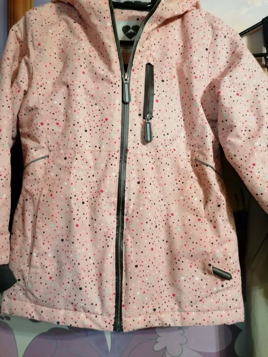 Kombinezon zimowy dziewczęcy dwuczęściowy roz 122 /128