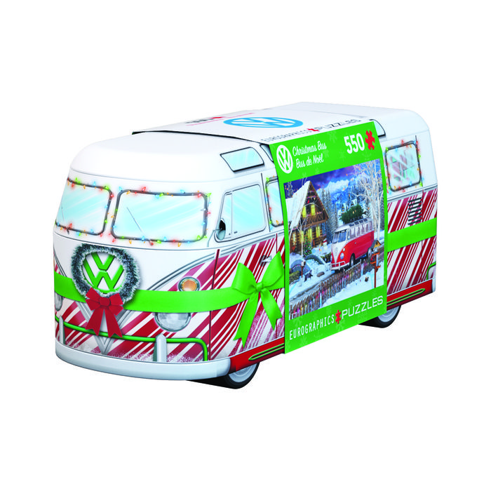Puzzle 550 Tin Vw Christmas Bus 8551-5664. Nowy Produkt