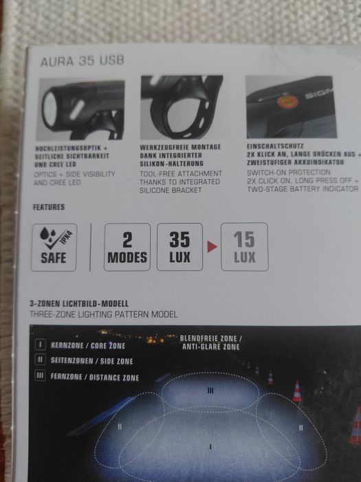 Zestaw oświetlenia LED rowerowego SIGMA