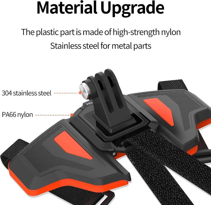 TELESIN Suporte para capacete de mota GoPro