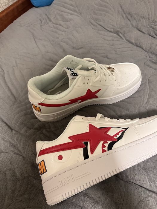 Кросівки bape low sta m2 shark white