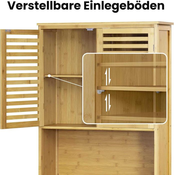 Nowa półka łazienkowa / szafka na pralkę/ regał / bambus / EUGAD !K13!