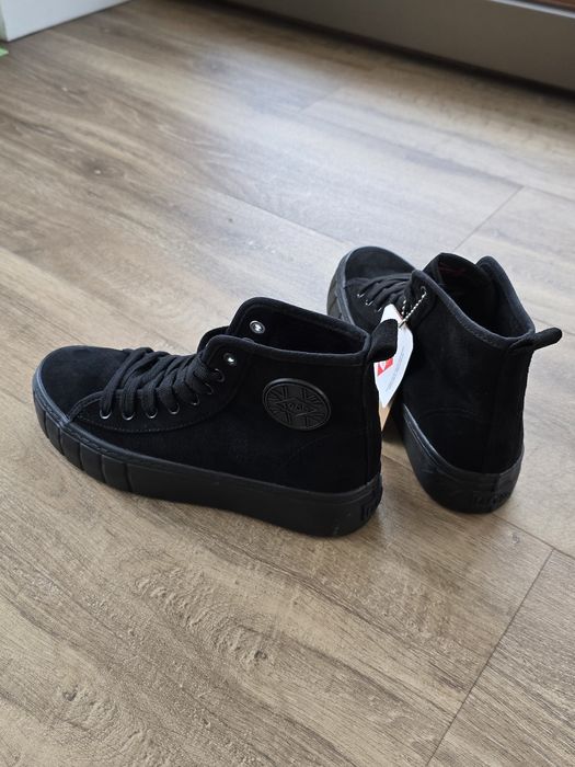 Lee Cooper Trampki na Platformie Wysokie Czarne Rozmiar 37 -23 cm  Szybka Wysyłka!