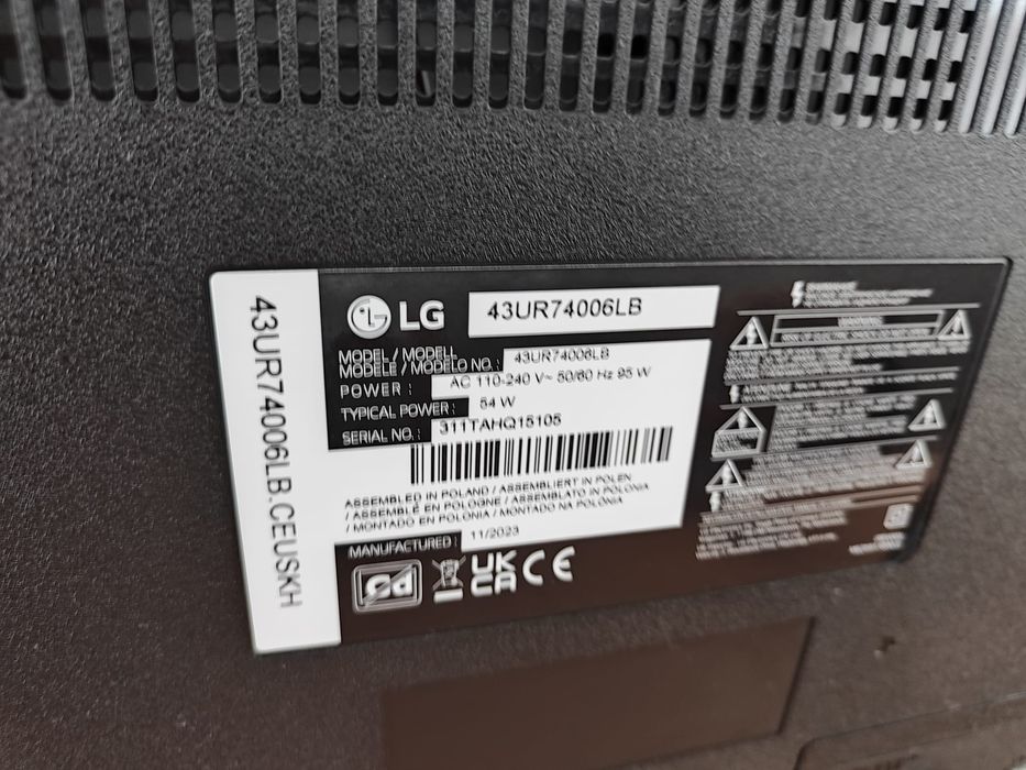 TV  LG  43   para peças.