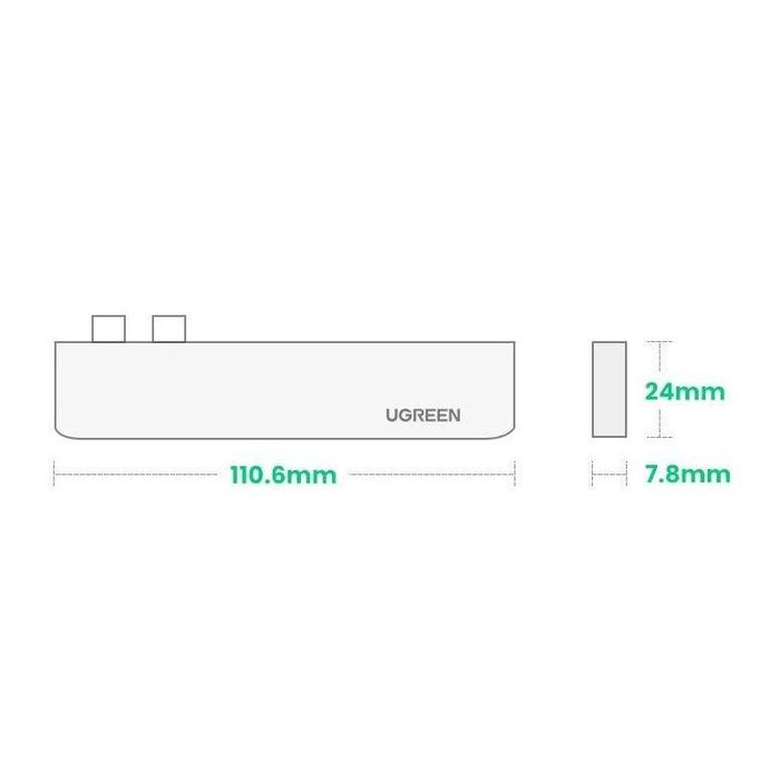 HUB Ugreen 2x USB-C / USB-C PD / HDMI 4K 30 Hz / 3x USB 3.0 do MacBook