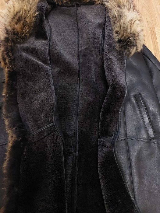 Шкіряна зимова дублянка