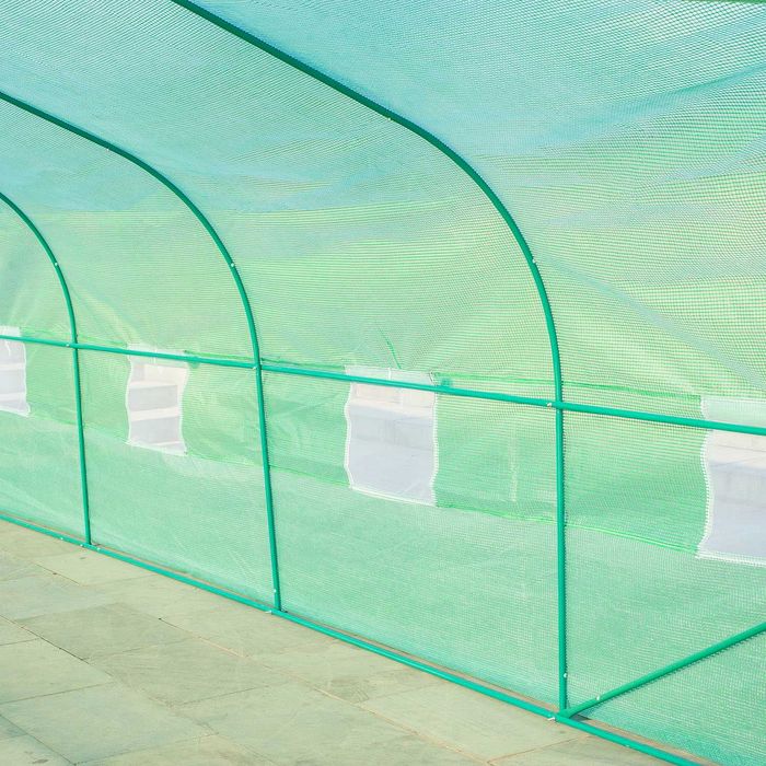 Túnel para cultivo 600x300x200 cm verde em aço e PE 18 m²