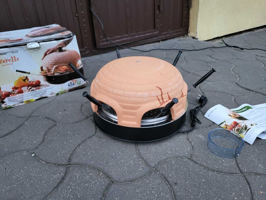 Urządzenie do robienia Pizzy Emerio Pizzarette kamienne 6 osób mocne