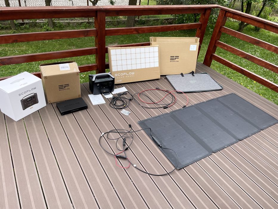 ! Zestaw kempingowy Ecoflow Pro stacja zasilania + solar 160w kamper