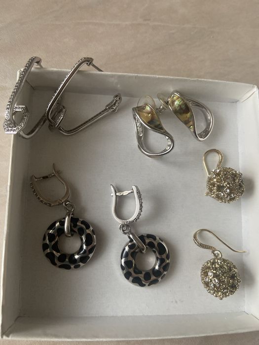 Серьги разные с керамики