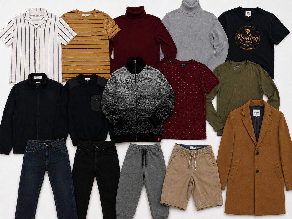 Paka ubrań męskich 18 szt. | Resell / Vinted / OLX | Zara, Pull&Bear i inne