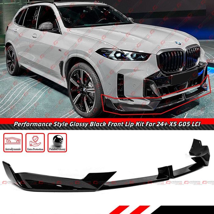 Губа БМВ Х5 Г05 губа на передний бампер BMW X5 G05 накладка бампера сплитер обвес х5 юбка элерон