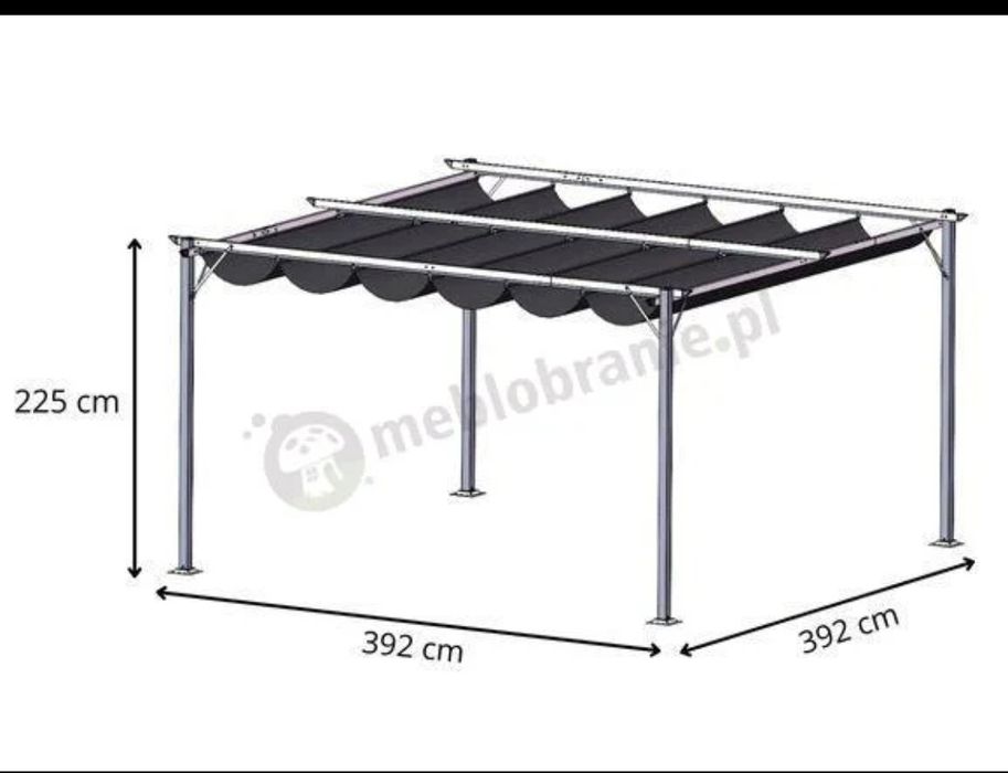 Pergola ogrodowa stojąca 4 x 4 Nowa