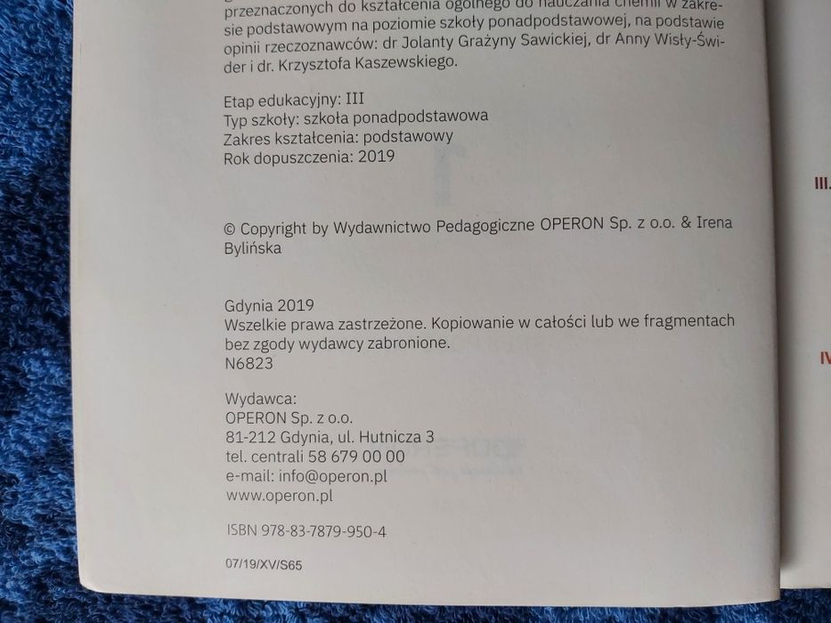 Chemia 1 - Podręcznik