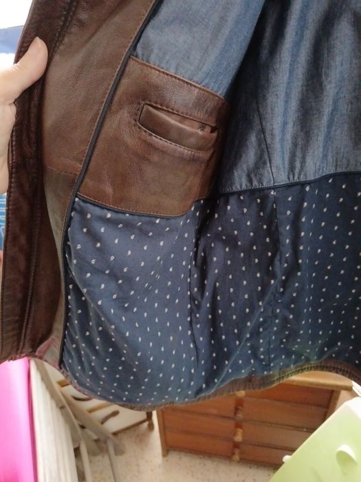 Blusão de cabedal Salsa Jeans tamanho L