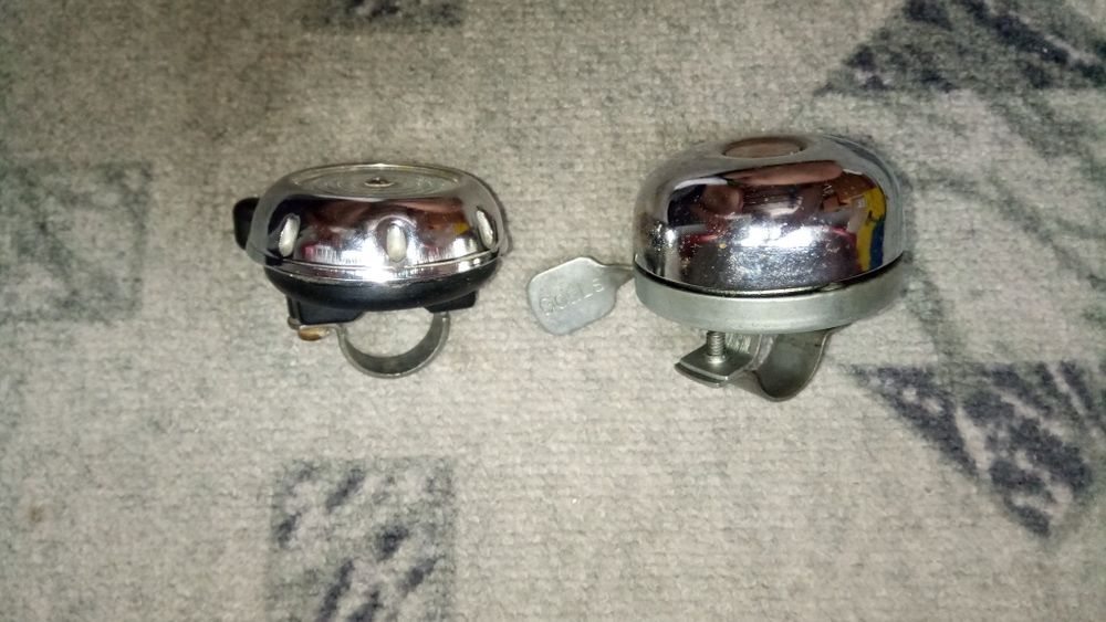 Dzwonek rowerowy Romet, Predom, Goels, dwa dzwonki na rower, PRL,retro