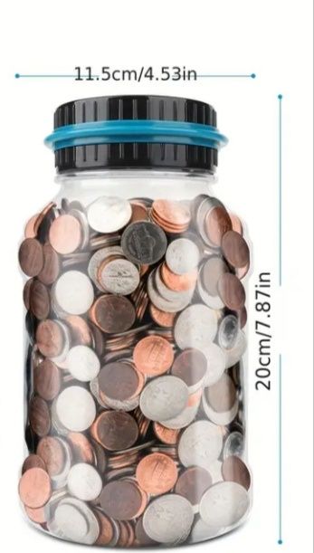 Mealheiro eletrônico contador de moedas