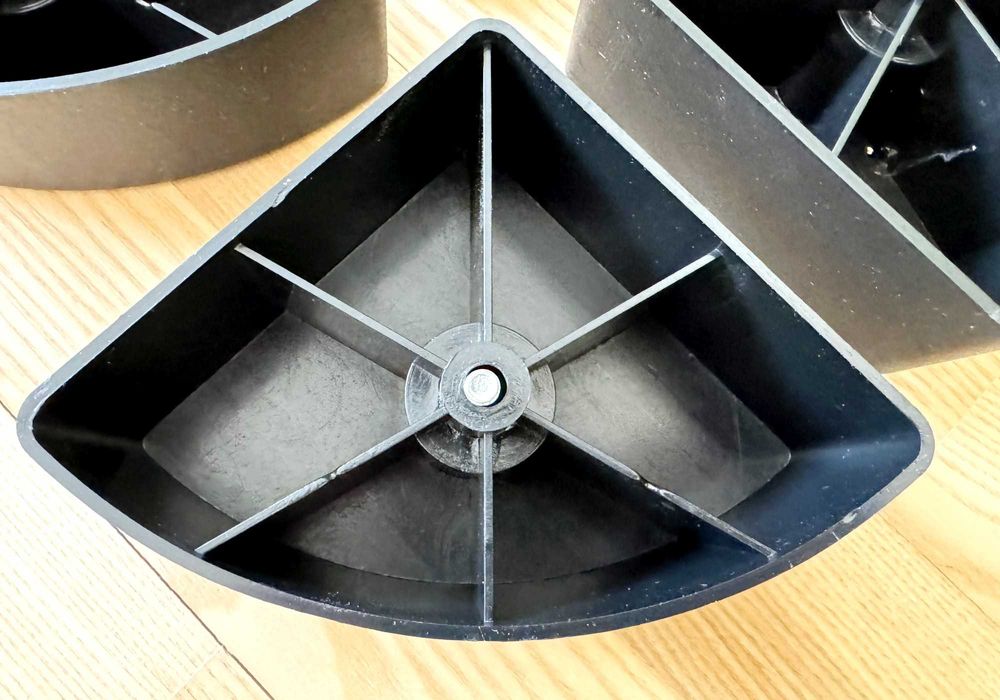Noga półokrągła nogi plastikowe narożnik łóżko szafka 6 sztuk