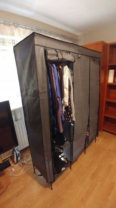 Szafa tekstylna Massido - grafitowa  45 x 130 x 175 cm