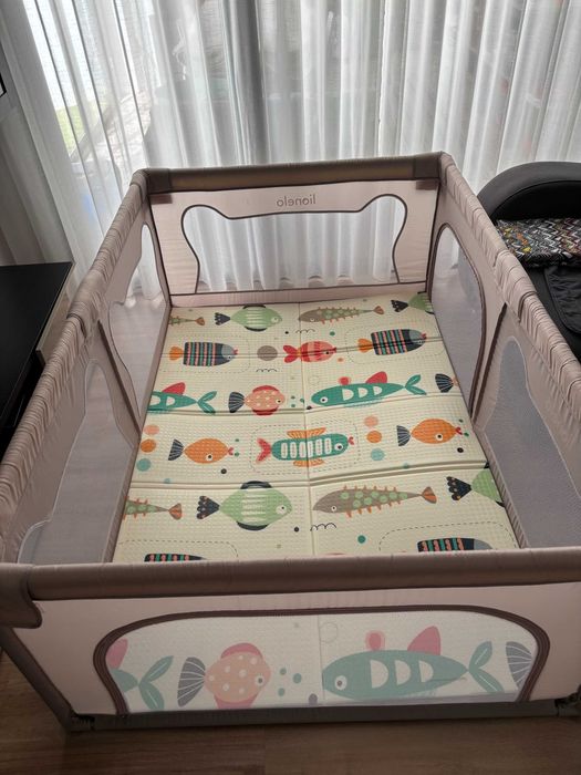 Parque infantil Lionelo Willow – Bege + Tapete SUPERBE BEBE