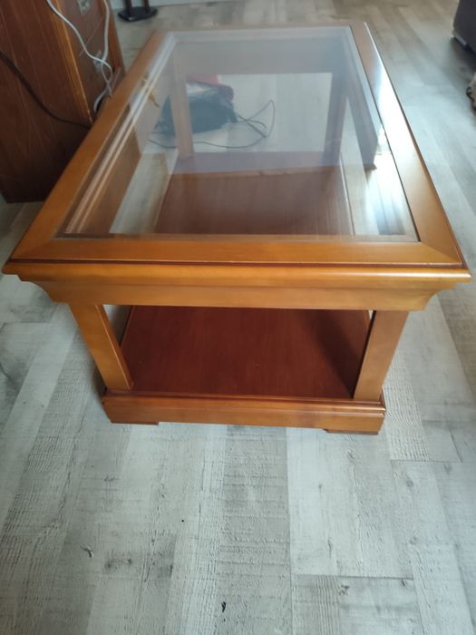 Mesa jantar em madeira maciça nogueira