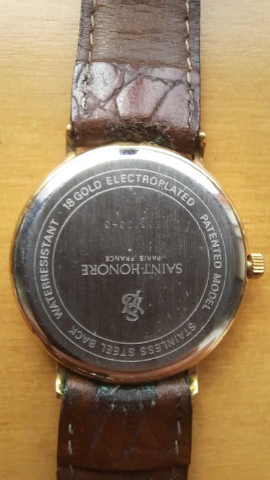 Relógio Saint Honore banhado ouro 18K - 32 m/m