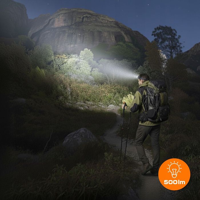 Latarka Czołowa Led Akumulator Czołówka Mocna Wodoodporna Lampa Usb-c