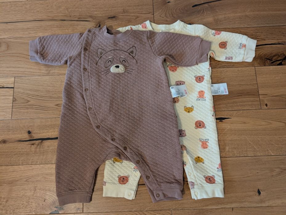 Uniqlo baby campers. Bawełniany pajacyk niemowlęcy bez stópek. 6-12 m