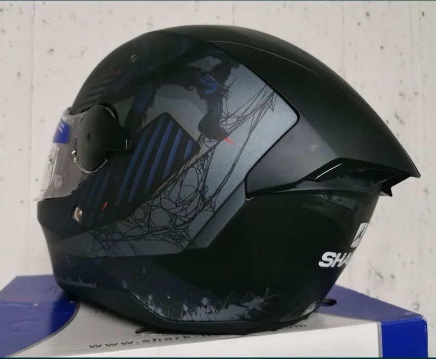 Capacete Shark Skwal 2 Atraxx Black / Blue Matt ( M )( NOVO )