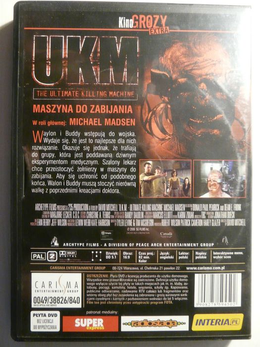 UKM the ultimate killing the machine Maszyna do zabijania film DVD