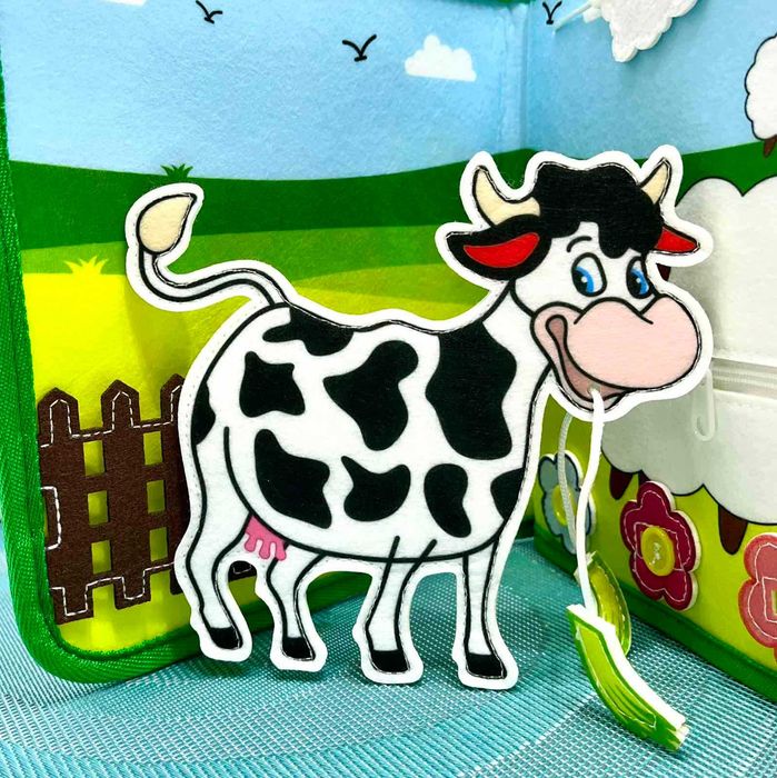 Бізіборд-книга бизиборд фетрова з активностями 21×6×22 см (C 71085)