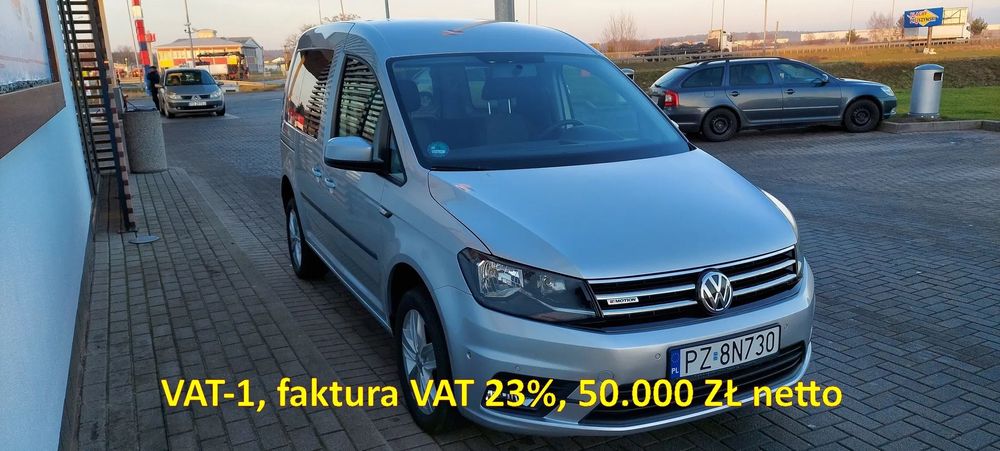 Volkswagen Caddy 4Motion IDEAŁ pełen serwis ASO, VAT-1, faktura VAT 23%, 50.000 NETTO