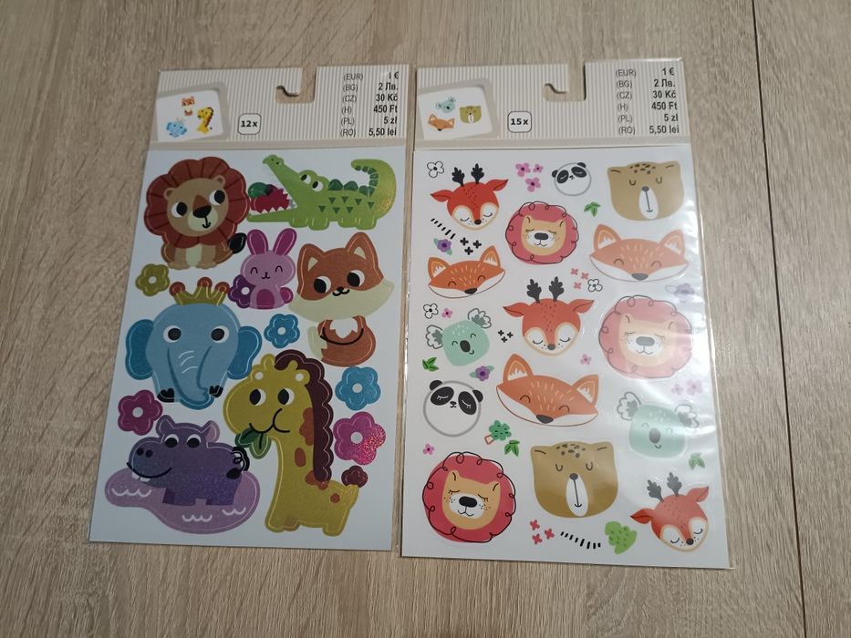 Zestaw naklejek dla dzieci, zwierzątka
