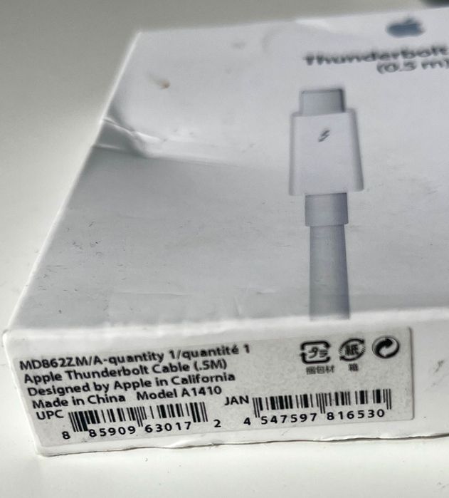 Adaptador Apple Thunderbolt para FireWire 800 + Cabo Thunderbolt (Originais)