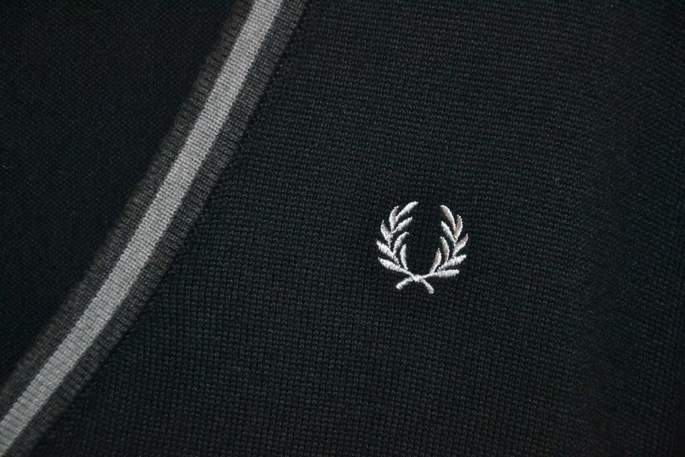 FRED PERRY Sweter Męski Rozpinany XL Kardigan Super Stan Bawełna