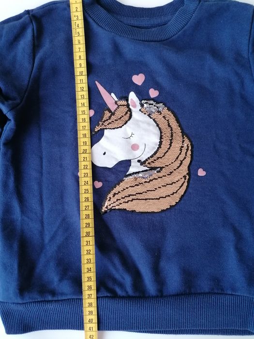 Bluza z cekinami jednorożec dla dziewczynki sinsay 122