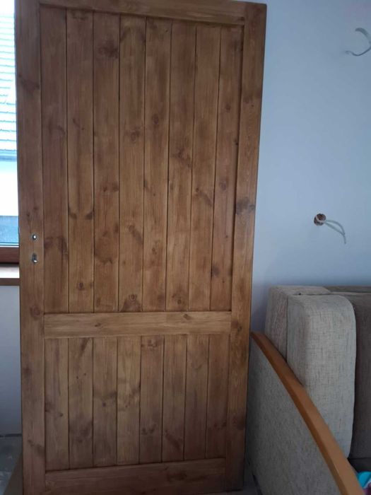 Drzwi drewniane / skrzydło drzwiowe lewe 90 cm
