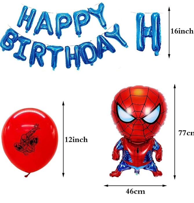 Spiderman zestaw urodzinowy dekoracja balony